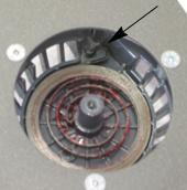 Insert the starter into the cooling fan with open grafts (Fig.
