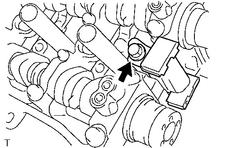 (c) Remove the 2 bolts and the camshaft timing gear assembly together with the No. 2 chain. 43. REMOVE NO.