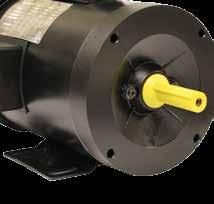 Single phase motors are available in 1/3 HP to 5 HP, in both footed and C-face footed design.