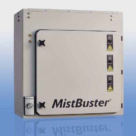 Source Collection MistBuster 850 An electrostatic precipitation air cleaning system for the source collection and removal of smoke, mist and metal particle contaminants produced from machine tool