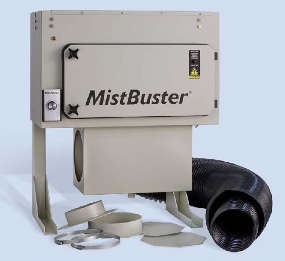 MistBuster Accessories More Options Increase your mounting and ducting options Machine shops and facilities vary in size and the space available for installing air filtration systems.