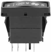 RD-5-8315-0P SPDT Type Function: On-Off-On** 4 Terminals 12 VDC Red Light 71R0872 RD-5-7181-0P DPDT Type Function: On-On-On