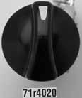 91 D Shaft diameter: 1 4 @ 46 CONTROL KNOBS 71R4030 Black Plastic Press