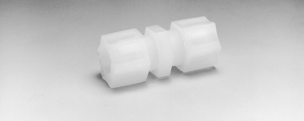 Available in 1/16", 1/8", 1/4", 5/16", 3/8", 1/2" and 3/4"; 6 mm, 8 mm, 10 mm and 12 mm nominal tube sizes. Materials are ALL PFA.