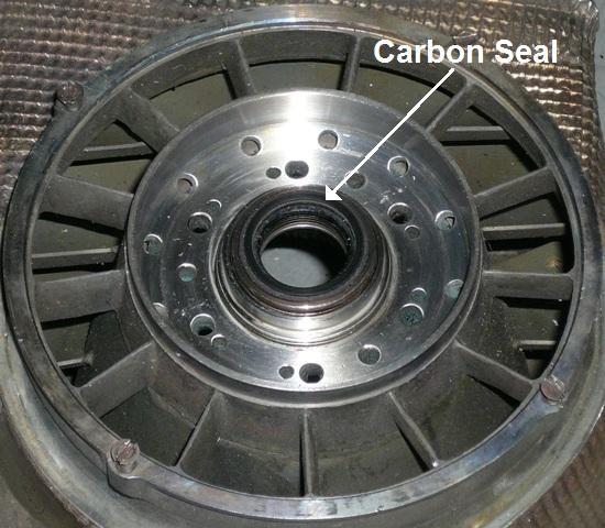 Carbon shaft seal (turbine