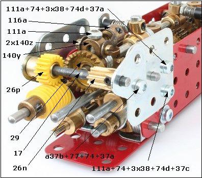 Stage 3 Figures 7 and 8 show the addition of the selector mechanism to convert transverse lever movement into longitudinal movement of the primary selector rod/lay shaft assembly.