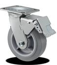 .. 3/16" construction on total lock casters Kingpin: 5/8" diameter permanent rivet kingpin Axle: 1/2" hollow axle with grease zerk and lock nut