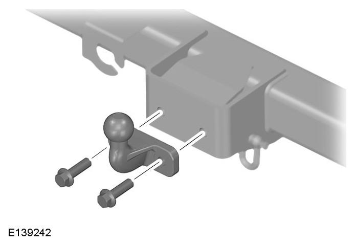 Remove the tow ball arm. 2. Install the plug into its seat. WARNINGS To avoid risk of injury, never unlock the tow ball arm with the trailer attached.