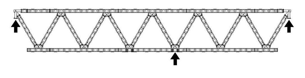 1.5.28. Megatruss Intermediate Bearer (MSX10019) weight = 28.8 lb Used in pairs with 950mm (3-1 3 / 8 ) Megashor beam to provide a support part way along the bottom boom of a truss.