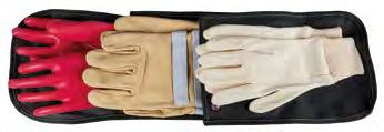 sleeve made from smooth, impregnated leather Outer gloves for mechanical protection from insulated gloves for low voltages 2.
