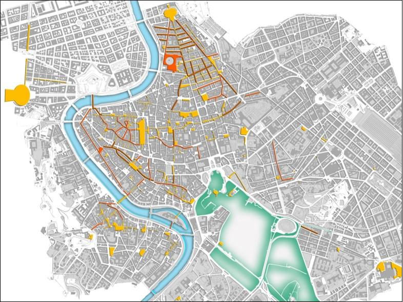 Improving passanger experience - Mobility in Rome: Pedestrian pathways and Tridente zone 1.