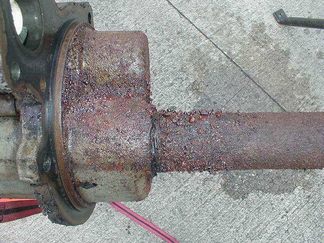 Corrosion The presence of water, microbial growth, alcohols, and acidic