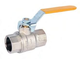 Valves / Isolation Valves 1 /4" to 4" SIZE F BSP CNNECTIN IESEL IL W WATER Yellow Handle Lever Ball Valve Italian manufactured nickel-plated full bore brass lever ball valve designed for