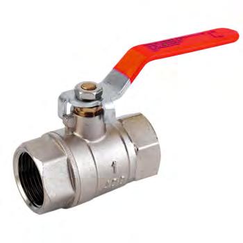 Isolation Valves \ Valves IESEL IL W WATER Cimberio Red Handle Lever Ball Valve Italian manufactured nickel-plated full bore brass lever ball valve designed for starting/shutting off flow Popular in