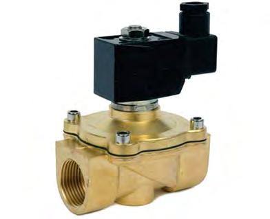 Valves / Isolation Valves F BSP CNNECTIN IESEL IL W WATER Brass Normally Closed Solenoid Valve Normally closed solenoid valve meaning flow is shut off until activated When internal coil is energised,
