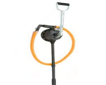 Chemical Hand Pump Plastic/ryton rotary hand pump esigned for high flow dispensing of chemicals from a drum 2 M BSP drum adaptor & suction downtube 25mm dispensing spout c/w 1.3m convoluted hose Max.