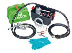 handy & compact carry box Manual Self 2000 nozzle & open ended hose to be cut down into delivery & suction Locking vantage foot valve & strainer to prevent leakage Terminal box with on/off switch &