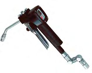 Grease Nozzles \ Nozzles GR GREASE Piusi Greaster Grease dispensing nozzle with integrated oval gear meter Lever lock to avoid accidental opening of valve +/- 3% accuracy LC display showing