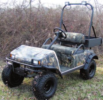 GOLF CAR BODY CAMOUFLAGE SYSTEM Removable vinyl in sheets of 24" x 48". Kit includes 5 sheets, enough to cover one cart. Weather, Water, Scuff, Scratch and Fade Resistant.