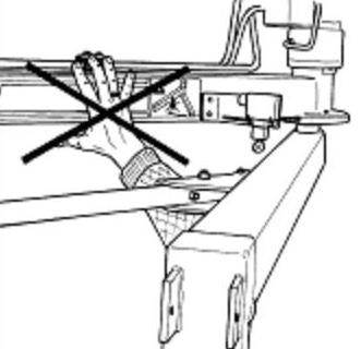 Operator s Manual 4. SAFETY PRECAUTIONS - Squeeze Danger Between the Stationary Arm & Wrapping Arm During the main wrapping process the wrapping arm moves around a stationary arm.