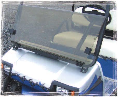 windshields Acrylic Split Windshields High clarity acrylic split windshields in clear or tinted style. High-quality poly hinges. Designed for use on OEM front struts only.