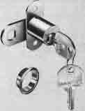 Cam Locks H Series Cam Lock, with cylinder, for vertical mounting Closure travel 90º with key trap (Key can only be removed in the locked position) 5 pin levers = 10,000 key changes Inlaid Lock H