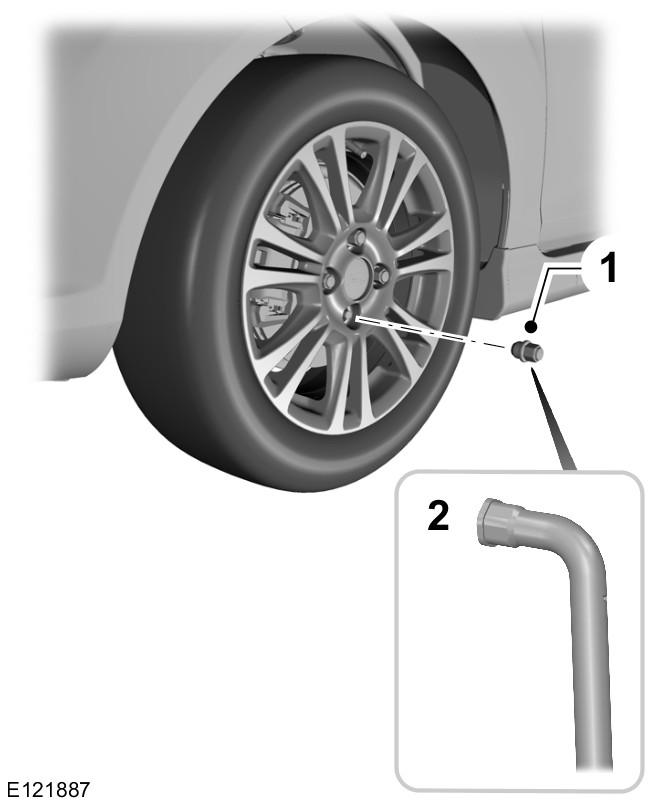 Wheels and Tires 3. Jack up your vehicle until the tire is clear of the ground. 4. Remove the lug nuts and the wheel.