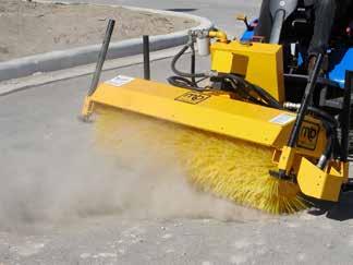 SHL A Hydraulic Broom for Small Loaders Snow Dirt Debris Grass Dirt Deflecto Independent Hydraulic System (Turf and tractors only) Low Flow Drive Motor Dual Low or Standard Flow Drive Motors