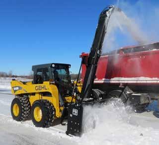 HC-SNB A High Capacity Snow Blower for Skid Steers Snow Specification General 6 (72 ), 7 (84 ) & 8 (96 ) widths available 36 Cutting Height Dual Auger Motors 24 Serrated Auger Diameter