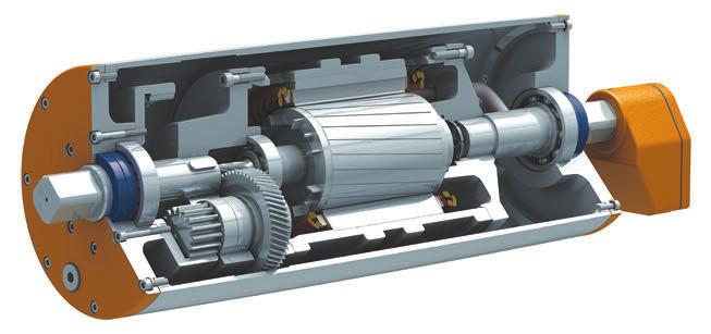 DESIGN BENEFITS The Van der Graaf Drum Motor is a one component conveyor drive which houses all components internally, eliminating the need for external components like motor, gearbox, sprockets,