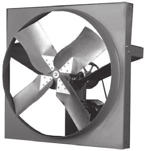 Exhaust or supply in light-duty applications. Field reversible fan.
