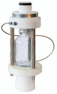 Options Sampling valves with stainless steel protective cabinet Sampling valves with actuator Septum bottle adapter for high-purity media The protective cabinets
