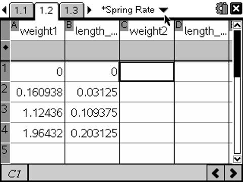 Measure and record the compressed length and the weight from the scale. 9. Calculate how much the spring length changed between each measurement. 10.