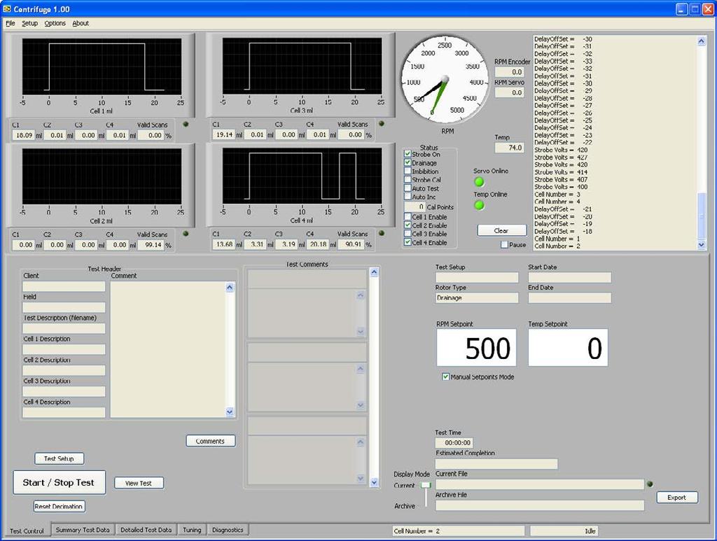Software To open the Rock-Fluid Centrifuge software, double-click the icon on the computer desktop.