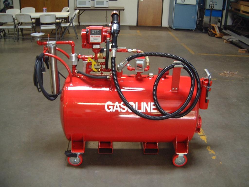 Portable Fuel Service Carts (Model 106 Fuel Service Cart 125 gal) Webber EMI Fuel Service (FS) Carts are designed to safely store and accurately dispense liquid fuels typically used in vehicle