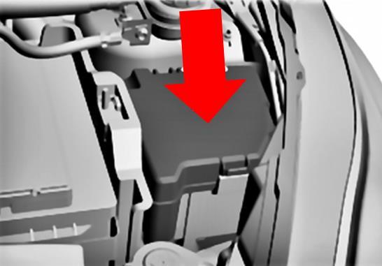 Figure 21 - Install Location for Aux Fuel Controller 34. Open the fuse box and install the Add-A-Fuse supplied to one of the switched fuse locations in the fuse box by the battery.