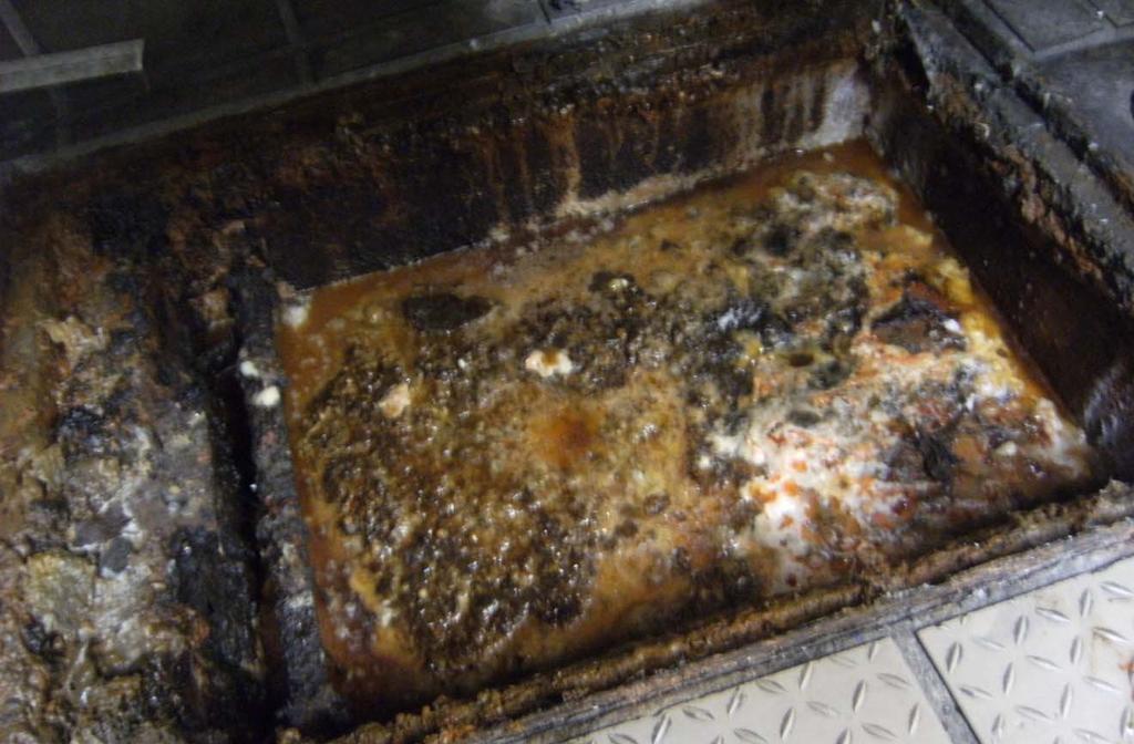 Grease trap in need of replacement in