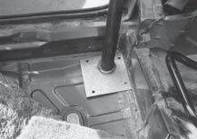The main hoop mounting pads should be centered side to side and flush with the rear seat bulkhead. 23.