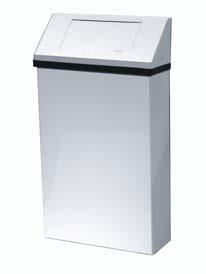 5) The 303 wall mounted waste receptacle is designed to conserve floor space in medium to light duty areas.