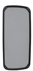 610873 Black heated plastic mirror... $62.00 w/clamp mounts 8" x 17". Fits 3/4" - 1-1/8" mirror loops. 610879 Chrome heated plastic mirror.