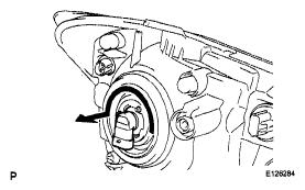 Page 7 of 28 Fig. 107: Removing Headlight No. 1 Bulb 5.