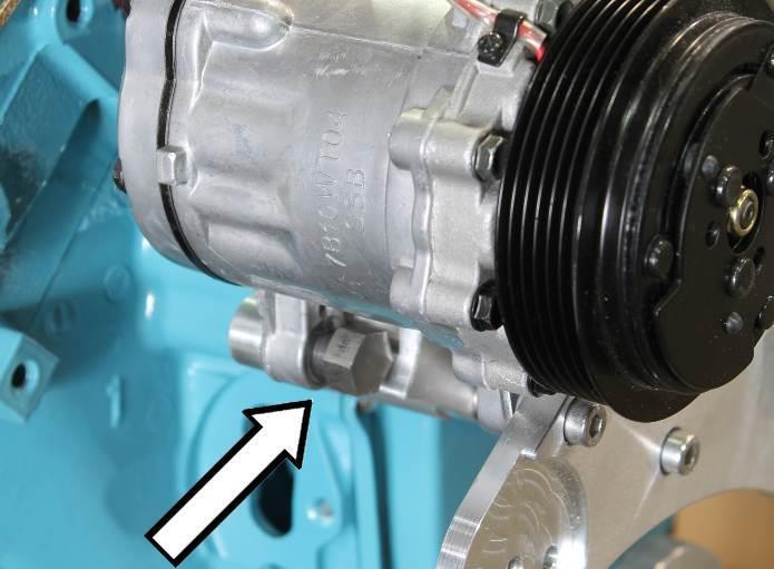 Note: To insure the proper electrical connection of your compressor, run a separate ground wire from the screw that holds the wire clamp on the compressor to your engine block.