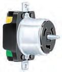 Twist-Lock Devices 50 Ampere, 125/250, 3Ø 250 Volts and 3Ø 480 Volts AC 3 Pole, 4 ire rounding Plugs Cord Dia.