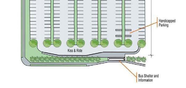 Retention Swale 270 Park-and-ride design layouts vary based on the type of mode served and location of the site.