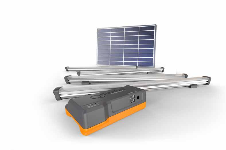 Solar Power System Product Highlights : The Barefoot Connect SHS is a complete solar home-lighting system that provides abundant light from 4 bright LED tube lights as well as convenient phone