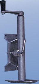 Pull spring loaded pin to swivel wheel 90º out of the way. CLAMP TYPE: 250mm of screw adjustment.