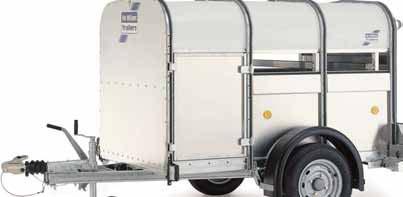 With single axle beam, leaf sprung suspension and galvanized steel chassis, these trailers differ only in size to their larger