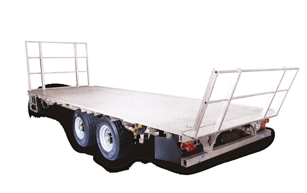 2m 2.4m bed on a galvanised chassis.