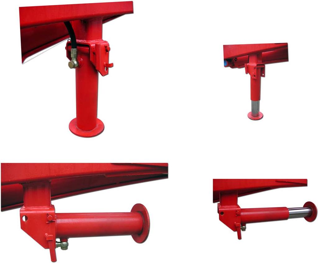 1.4.6. Parking support leg Hydraulic support leg is designed to be of supporting use when the trailer is under maintenance, when trailer is not in use or when connecting / disconnecting trailer.