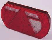 LIGHTS 9348 Rear lamp led 606P5LEFT 5pin (tail, stop, left indicator, reverse, fog, reflector triangle) Manufacturer guarantees full functioning of the LED lights only in conjuction with accessory